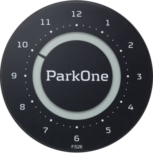 ParkOne 2 parkerings ur i farven Carbon Black fra Danske Needit