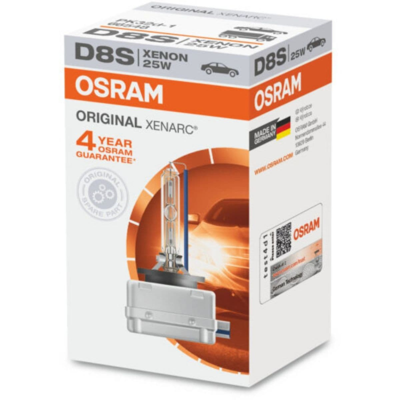 Osram D8S Original Xenarc, Xenon pære, 4500 Kelvin (1 stk)
