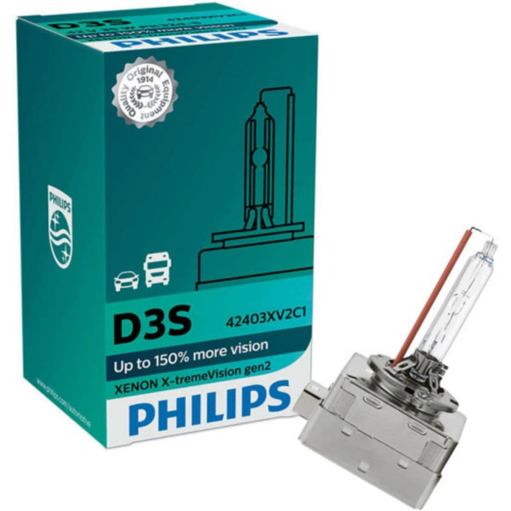 42403xv2C1, D3S X-tremeVision gen2 Xenonpære med op til +150% mere lys fra Philips