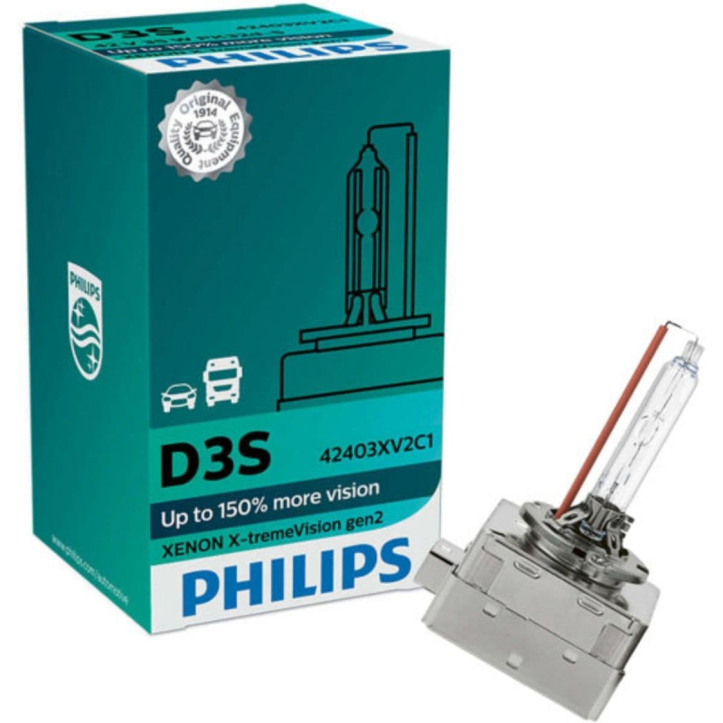 Philips D3S X-tremeVision gen2, Xenonpære med op til +150% mere lys (1 stk) thumbnail