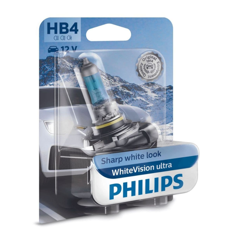 Philips HB4 WhiteVision Ultra pærer med Xenon effekt & +60% mere lys 1 stk thumbnail