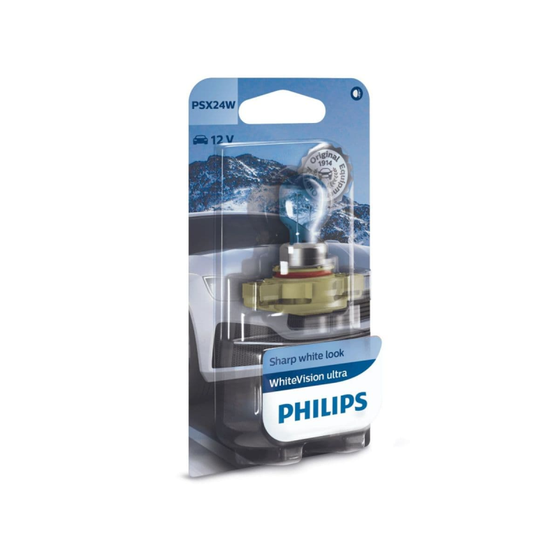 Philips PSX24W WhiteVision Ultra pærer med Xenon effekt & +60% mere lys 1 stk thumbnail
