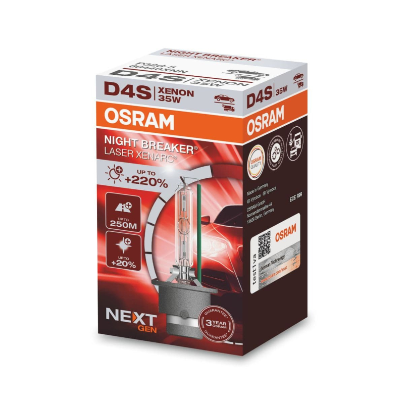 Osram D4S Night Breaker Laser NextGen Xenon pære +220% mere lys (1 stk) thumbnail