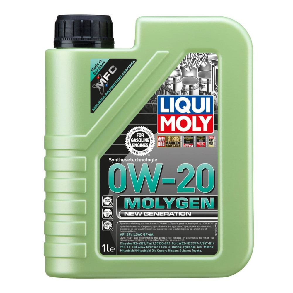 0w20 Molygen, New generation motorolie fra Liqui Moly i 1 liters dunk