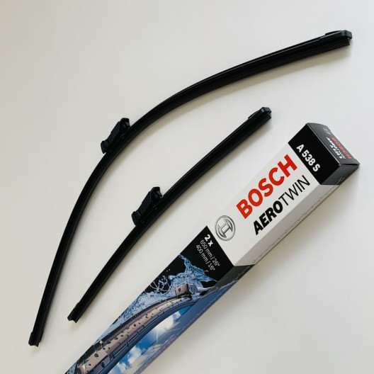 A538S Bosch AeroTwin Vinduesvisker sæt, 65 & 40cm lange viskere som passer til Toyota Avensis T27 A538S Bosch AeroTwin Vinduesvisker sæt, 65 & 40cm lange viskere som passer til Toyota Avensis T27