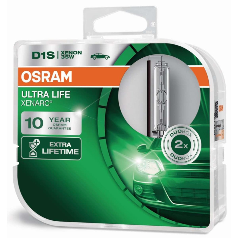 Osram D1S Ultra Life Xenarc, Xenon pære (2 stk) 10 års garanti