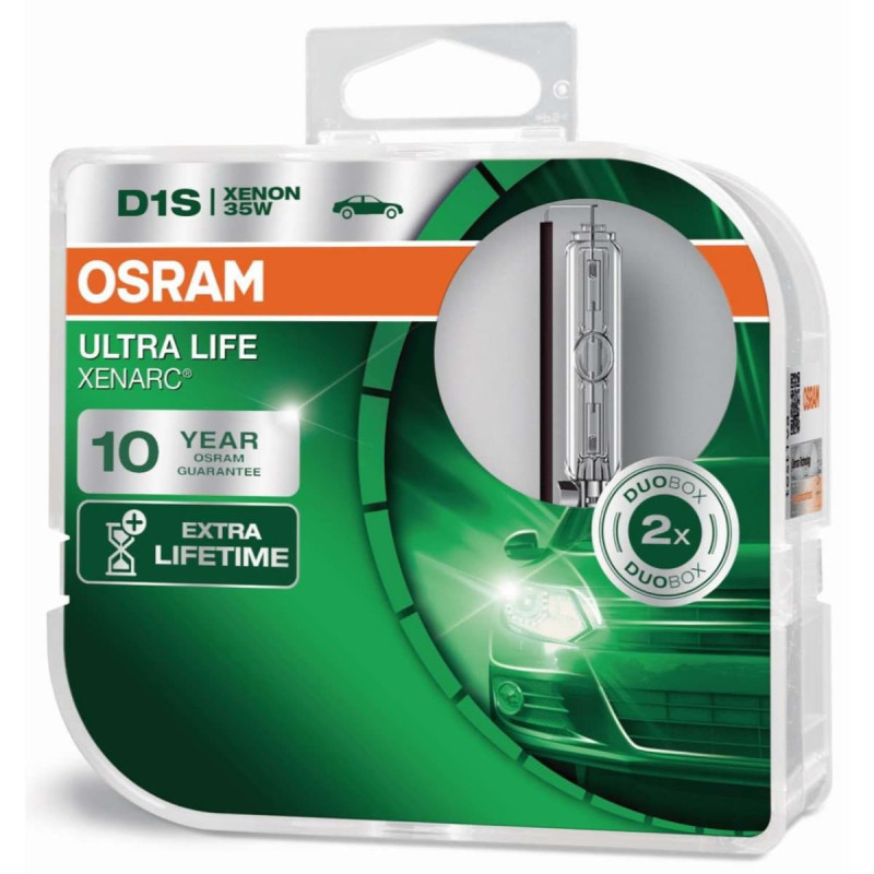 D1S Osram Ultra life xenon pærer i 2 stk. pakke. 
