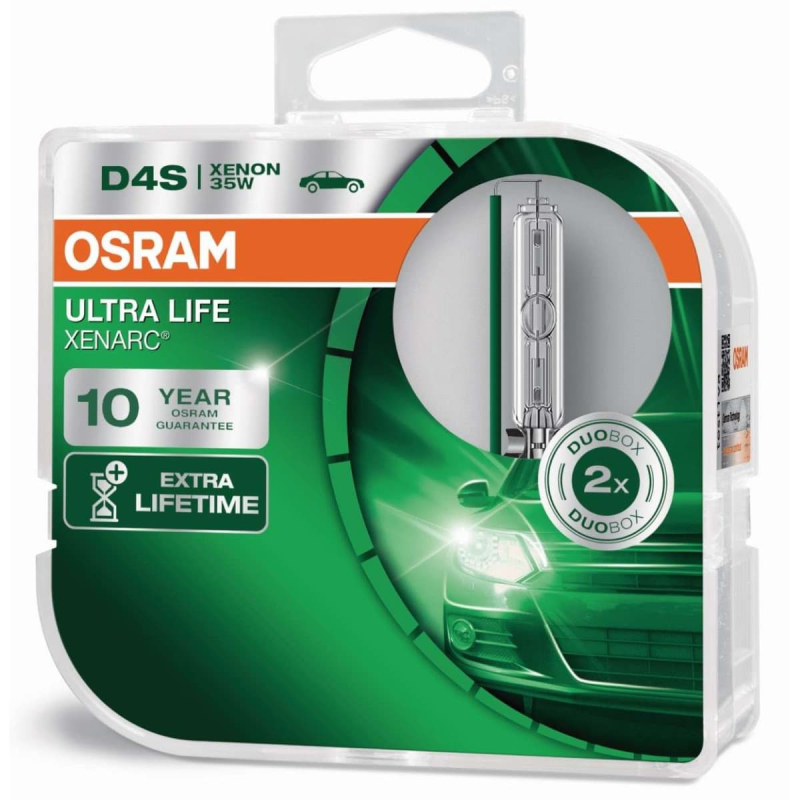 Osram D4S Ultra Life Xenarc, Xenon pære (2 stk) 10 års garanti