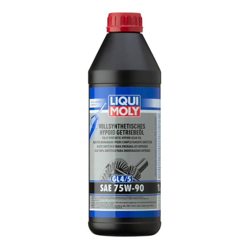 75W90 Gearolie GL4/5 fuldsyntetisk i 1 liters flaske, fra Liqui Moly thumbnail