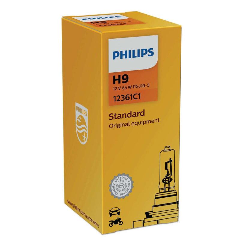 Philips H9 Vision / Standard pære, 65W (1 stk)