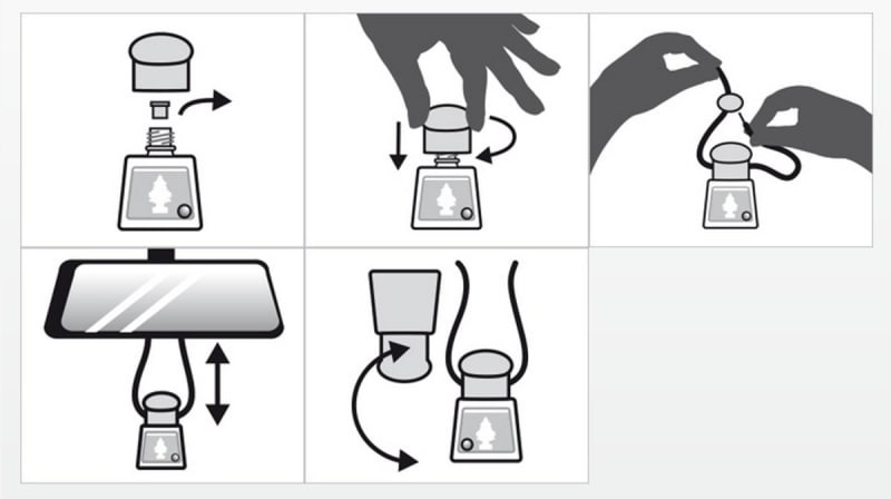 instruktion for wunder-baum duft flasker