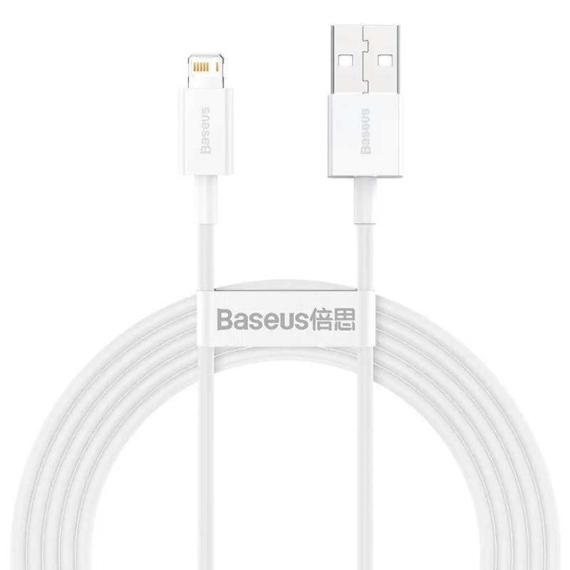 Billede af Ladekabel til Apple, Lightning-USB, Datakabel, 1m, Hvid