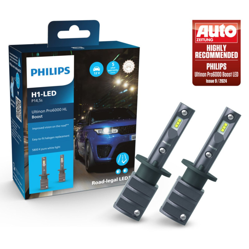 11258u60bx2 H1 LED Philips Ultinon Pro6000 Boost pærer sæt 12v