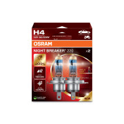 Osram Night Breaker® 220, H4 pærer +220% mere lys (2 stk)