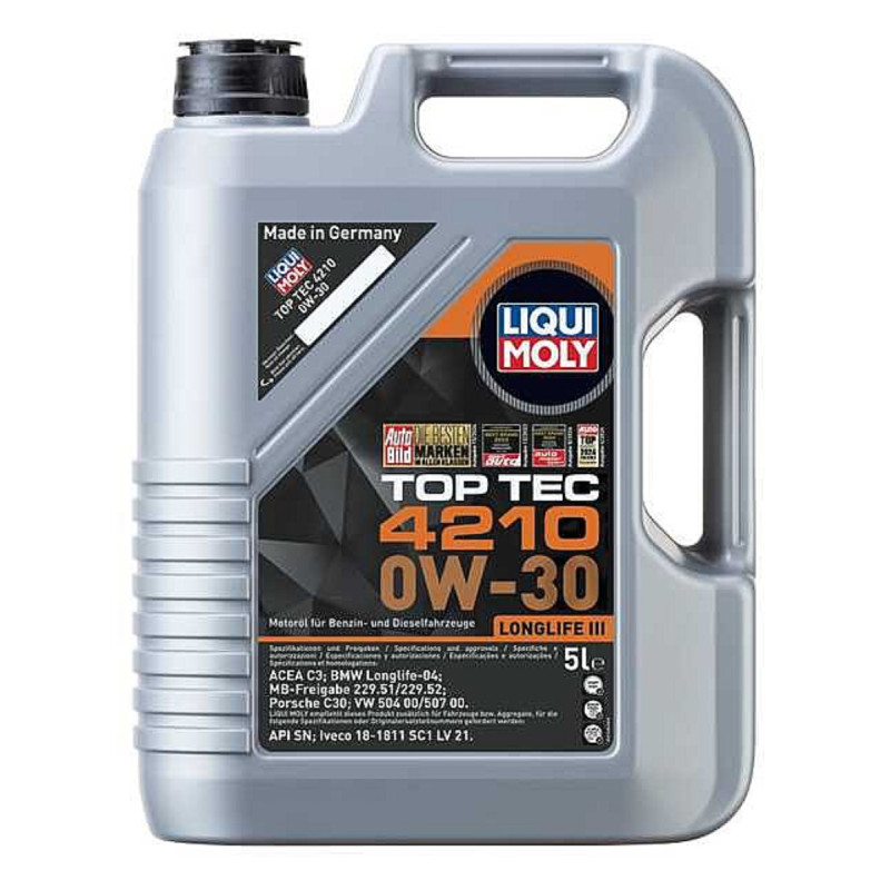 Top Tec 4210 motorolie i 5 liters dunk fra Tyske Liqui Moly