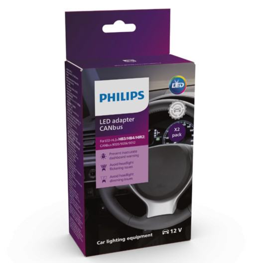 Hb3, Hb4 & Hir2 Snydemodstande fra Philips til CANbus biler med Hb3, Hb4 & Hir2 Fog-LED eftermonteret pærer.