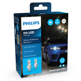 Philips Ultinon Pro6000 HL Boost Gen.2 H4 LED +300% mere lys (2 stk.)