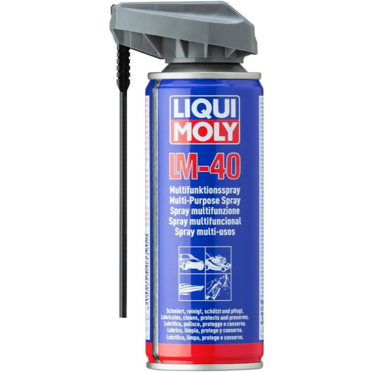 LM40 Multispray - 200ml spray med 360 grader sprayhoved fra Liqui Moly