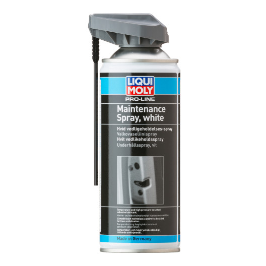 Pro-Line Hvid vedli­ge­hol­delses "Maintenance" spray 400ml med smart "pusterør" - fra Liqui Moly