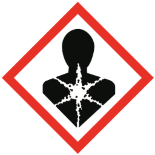 GHS08 Sundhedsfare (Health hazard) faremærke