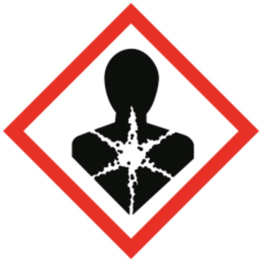 GHS08 Sundhedsfare (Health hazard) faremærke