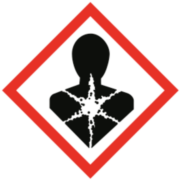 GHS08 Sundhedsfare (Health hazard) faremærke