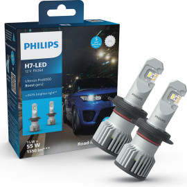 Philips H7 LED gen2, Ultinon Pro6000 HL Boost +450% mere lys (2 stk.)