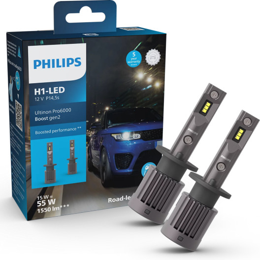 11258u60b2x2 H1 LED Philips Ultinon Pro6000 Boost pærer sæt 12v