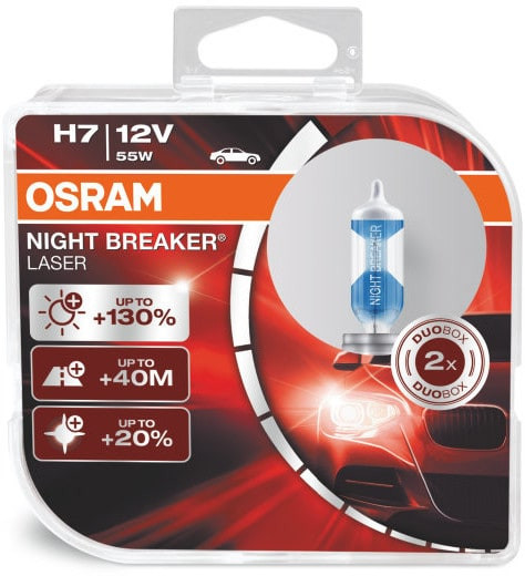 64210nbl H7 Osram Night Breaker +130% mere lys 2 stk. pak