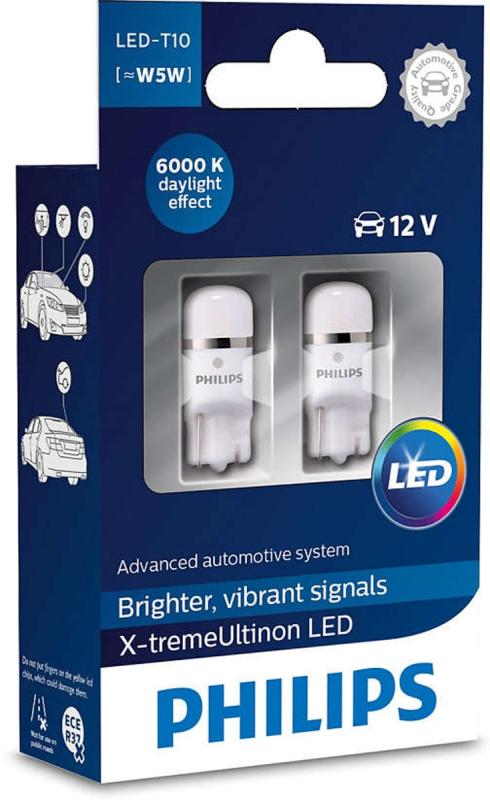 Philips X-treme Ultinon W5W LED, 6000K, pærer med op til 12 års levetid thumbnail